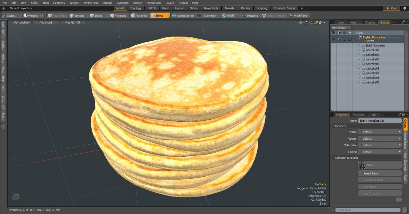 Eight Pancakes 3D model