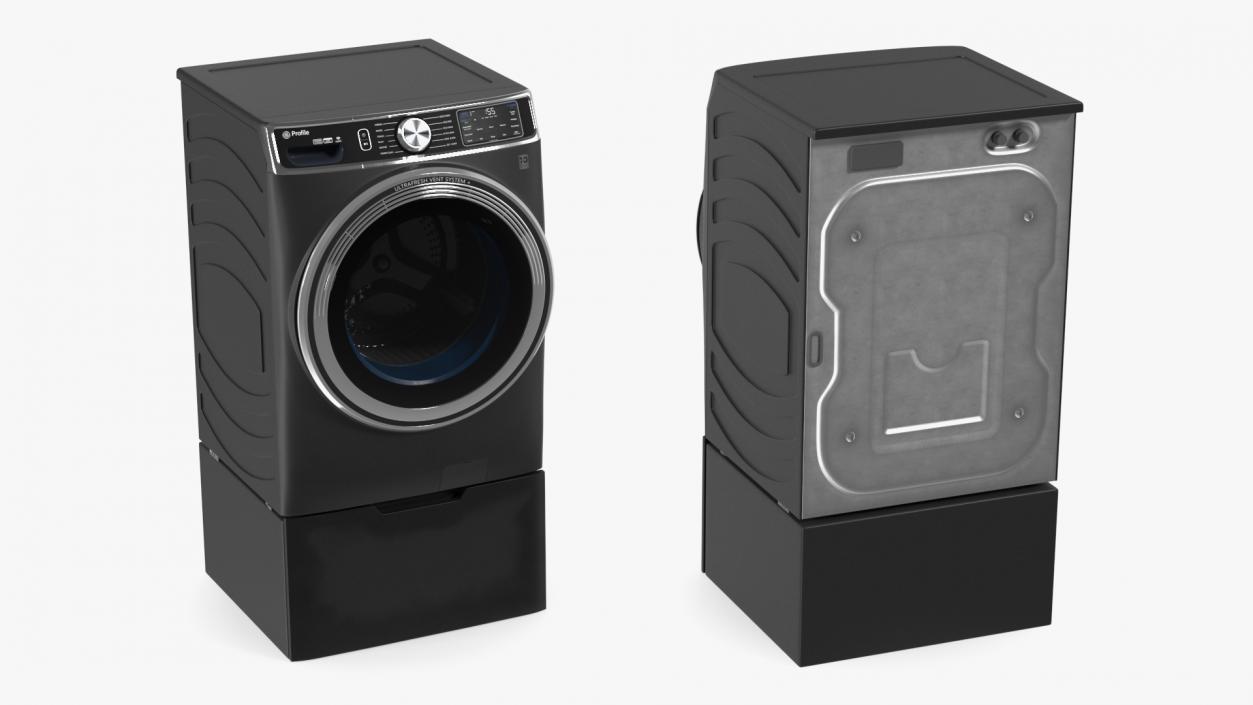 Profile Washing Machine Black 3D model