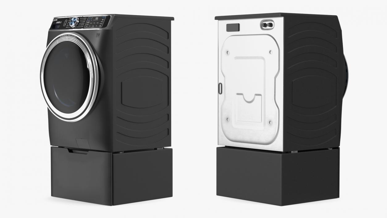 Profile Washing Machine Black 3D model