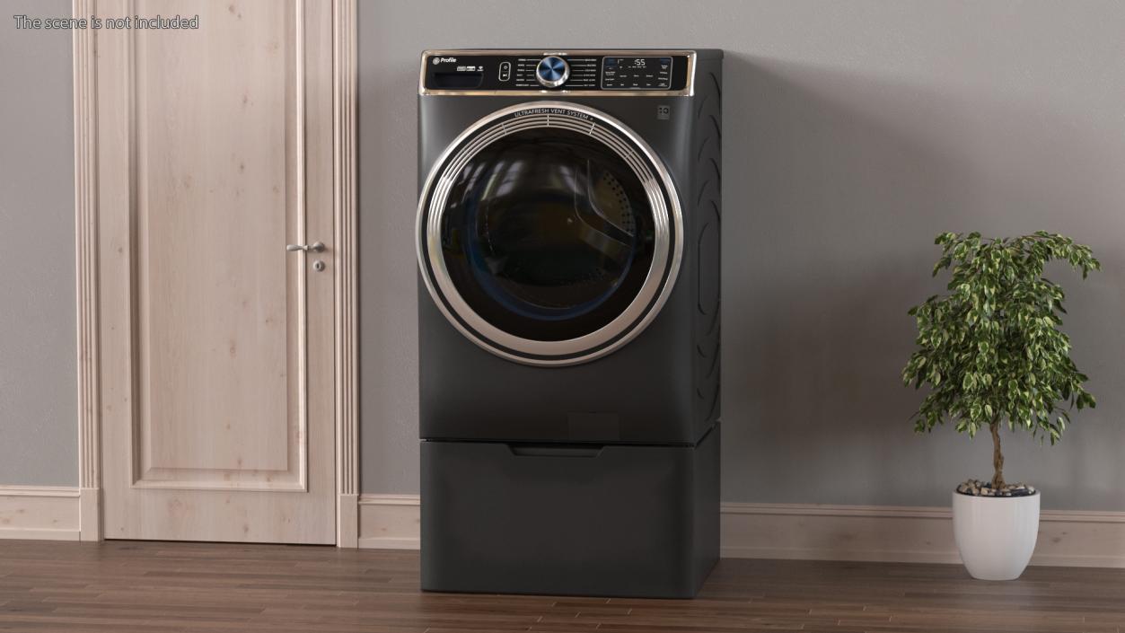 Profile Washing Machine Black 3D model