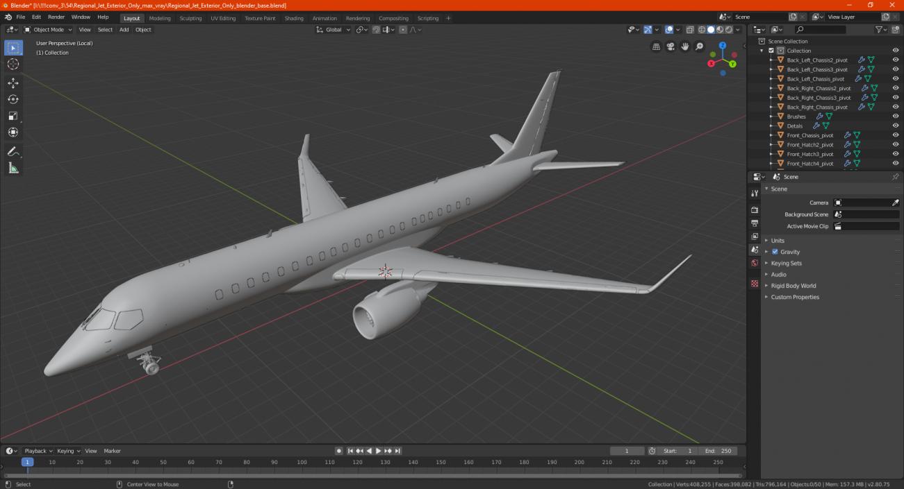 3D Regional Jet Exterior Only