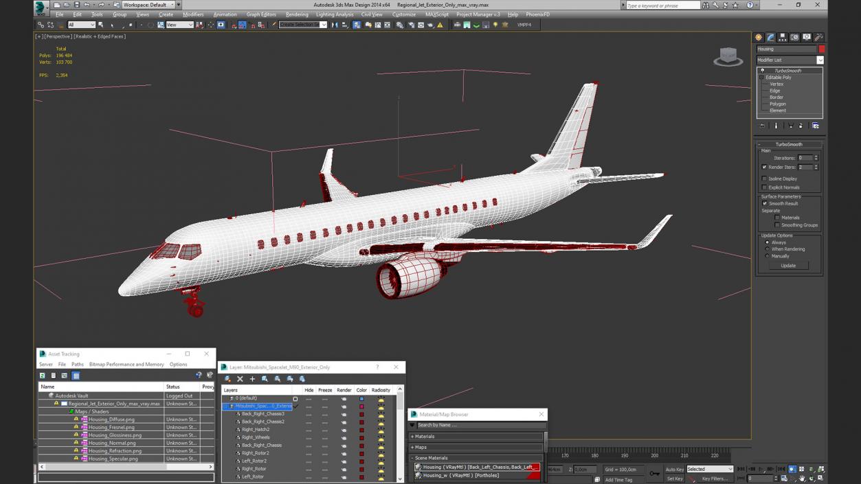 3D Regional Jet Exterior Only