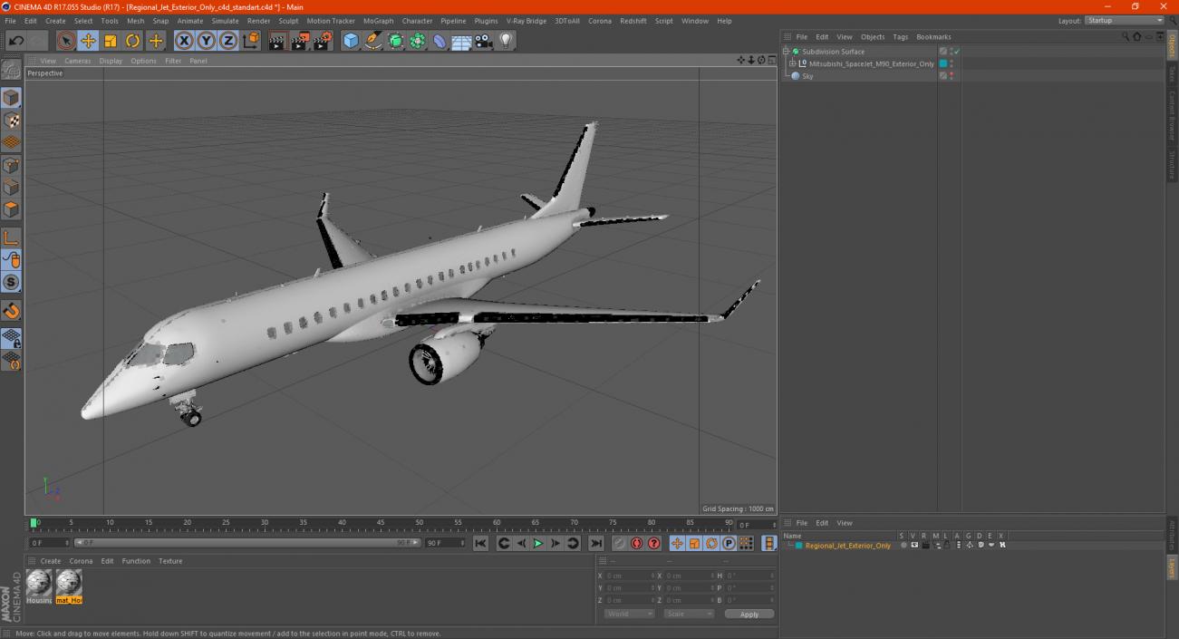 3D Regional Jet Exterior Only