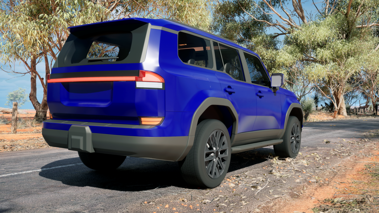 Luxury Off-Road SUV Blue 3D model