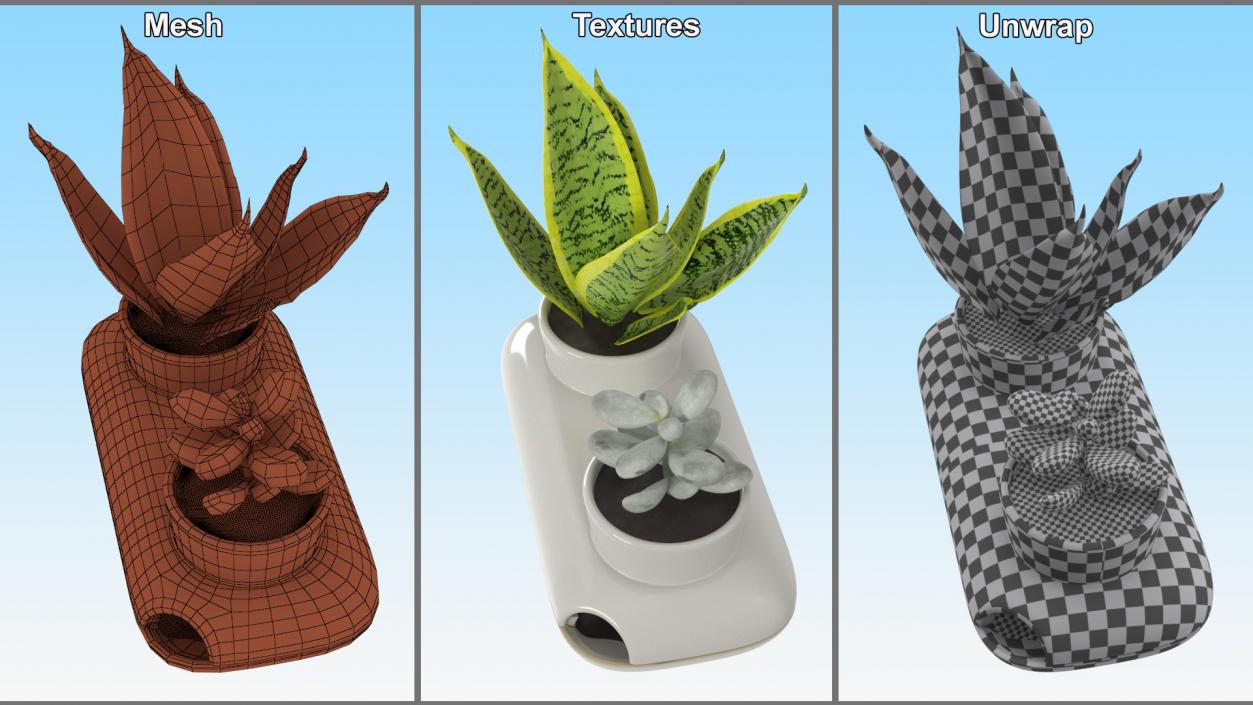 3D Sagaform Fresh Herb Pot Double White