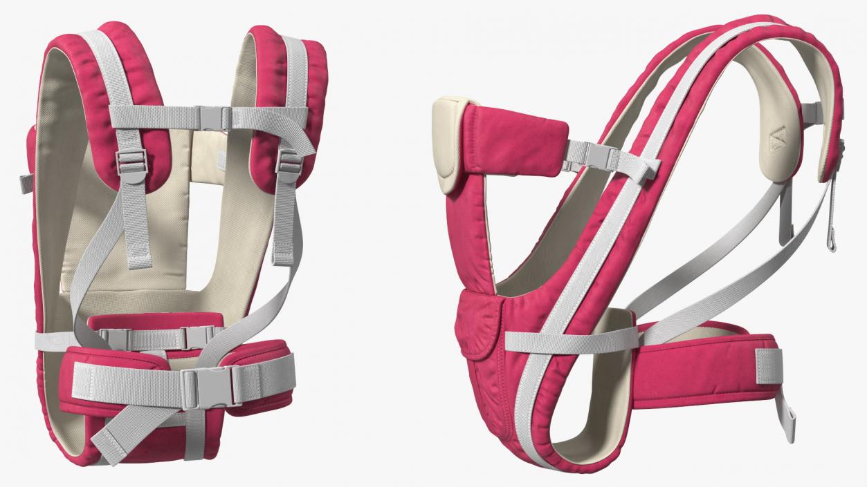 3D model Baby Carrier Pink Straight Position