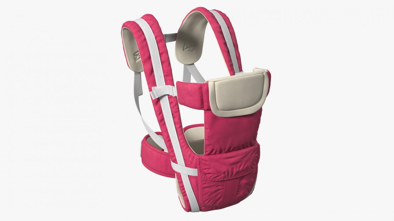 3D model Baby Carrier Pink Straight Position