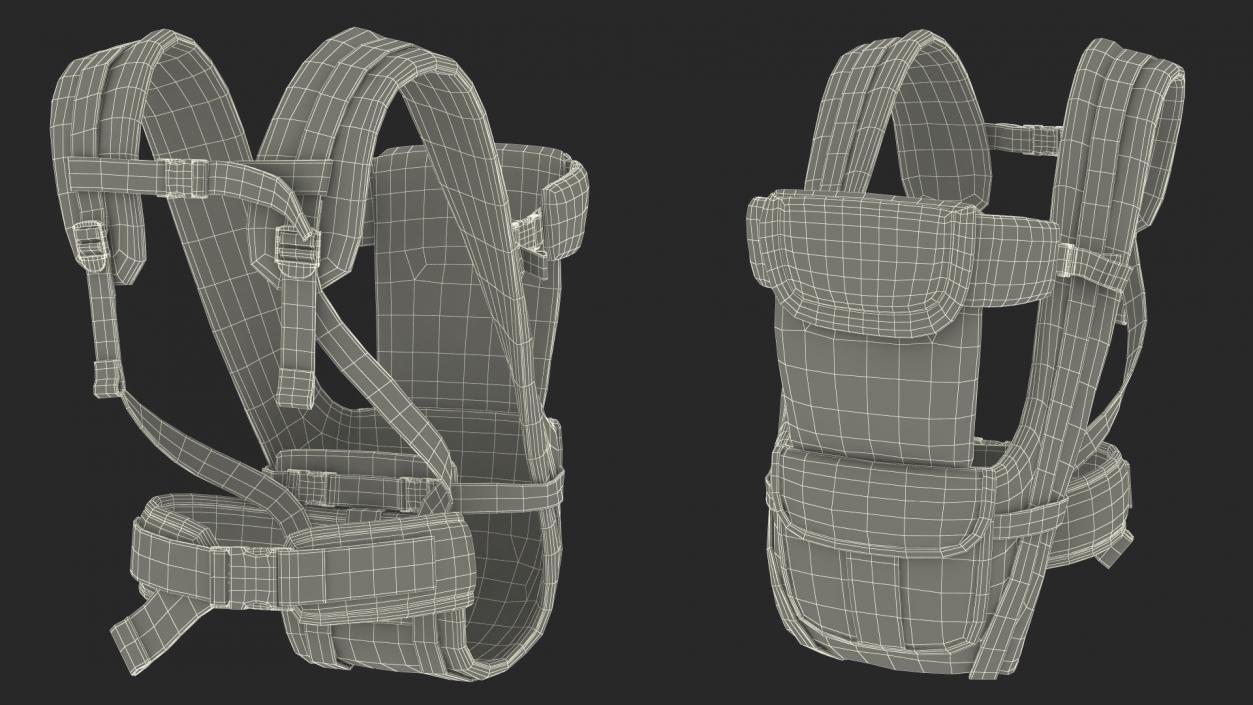 3D model Baby Carrier Pink Straight Position