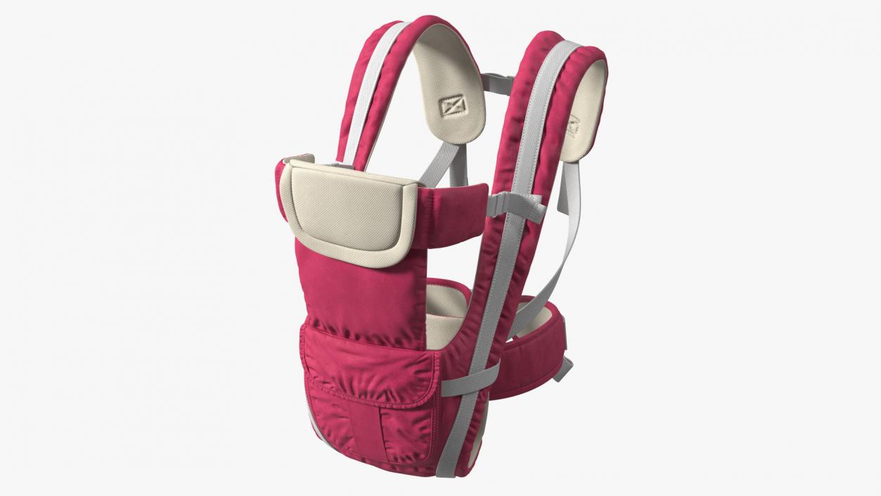 3D model Baby Carrier Pink Straight Position