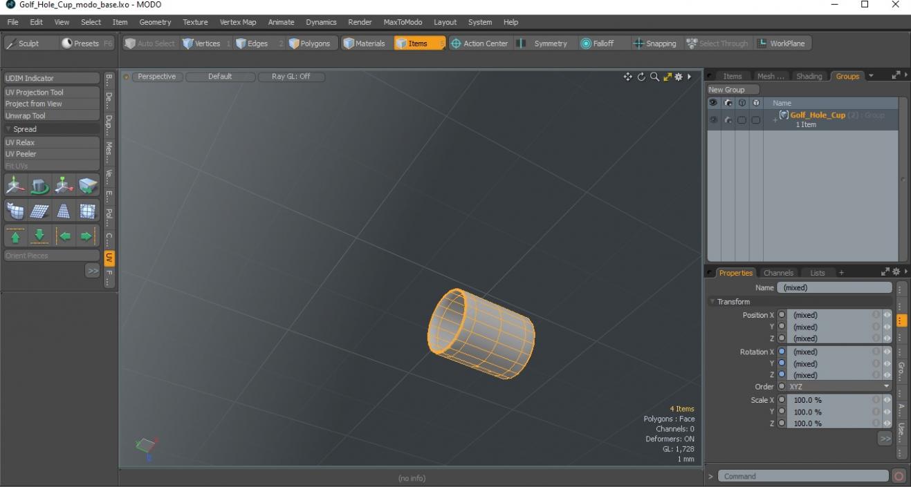 3D Golf Hole Cup model