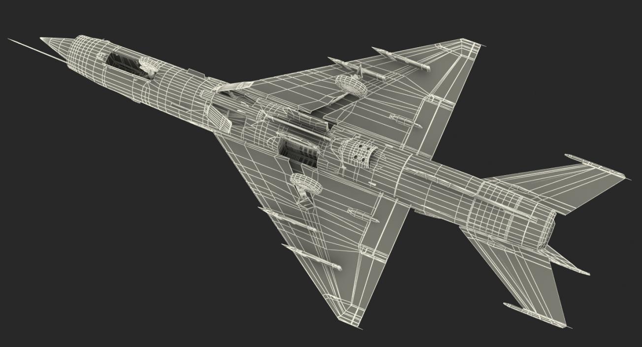 MiG-21 Egyptian Air Force Rigged 3D