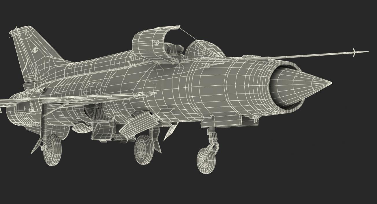 MiG-21 Egyptian Air Force Rigged 3D