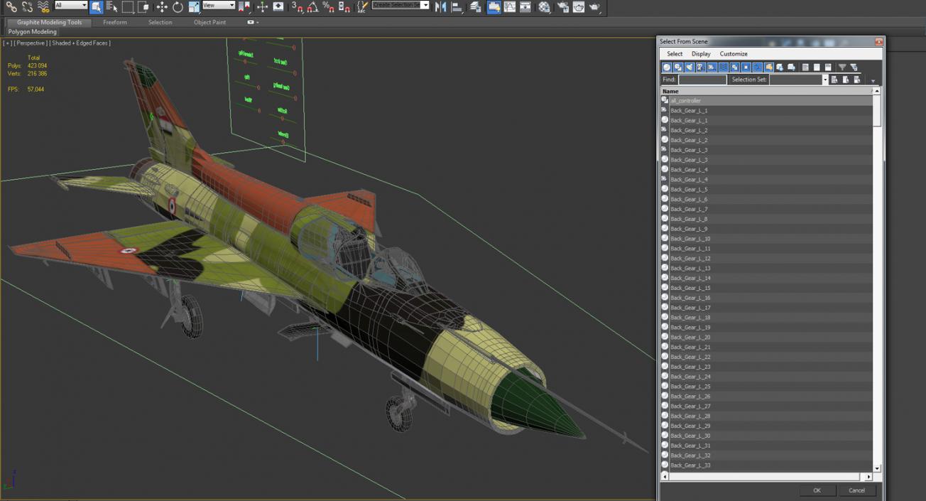 MiG-21 Egyptian Air Force Rigged 3D