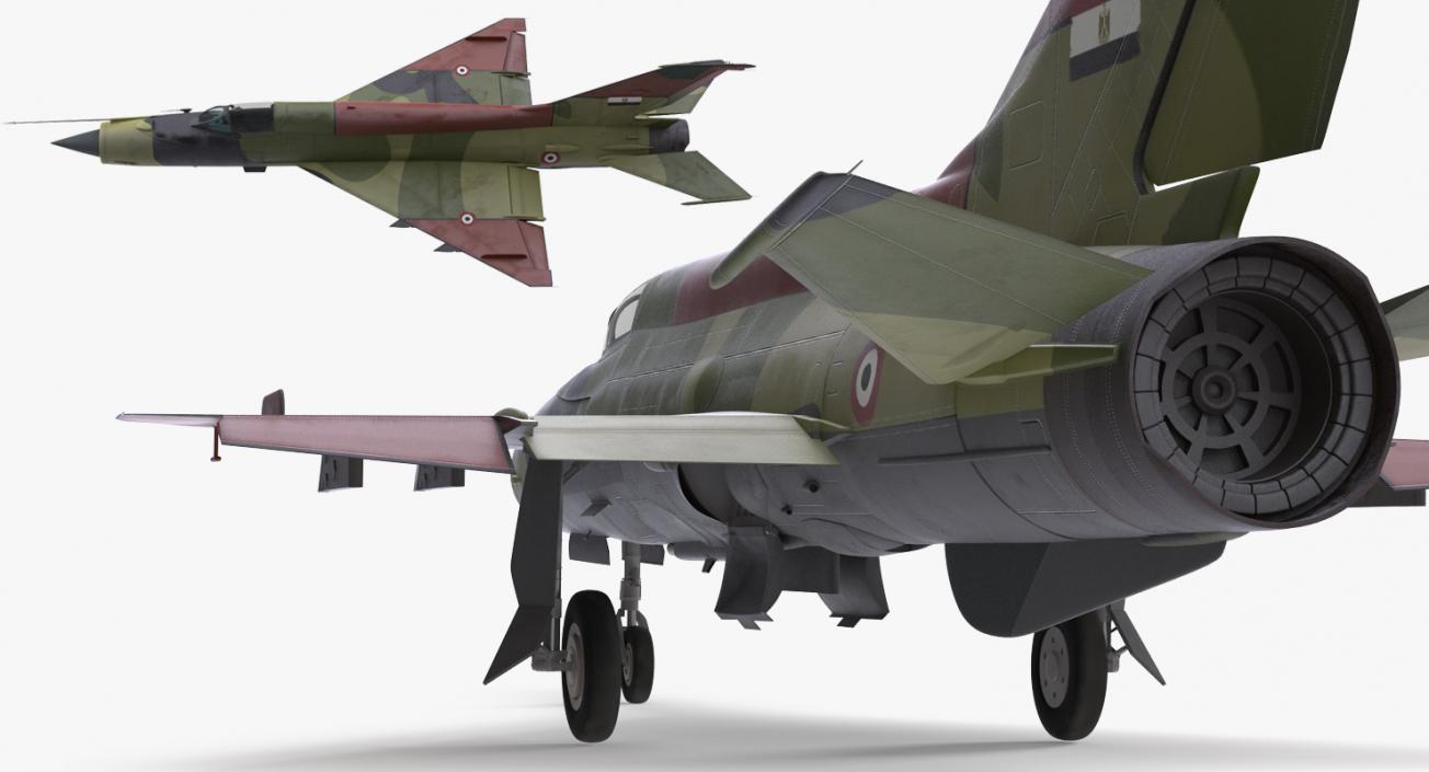 MiG-21 Egyptian Air Force Rigged 3D