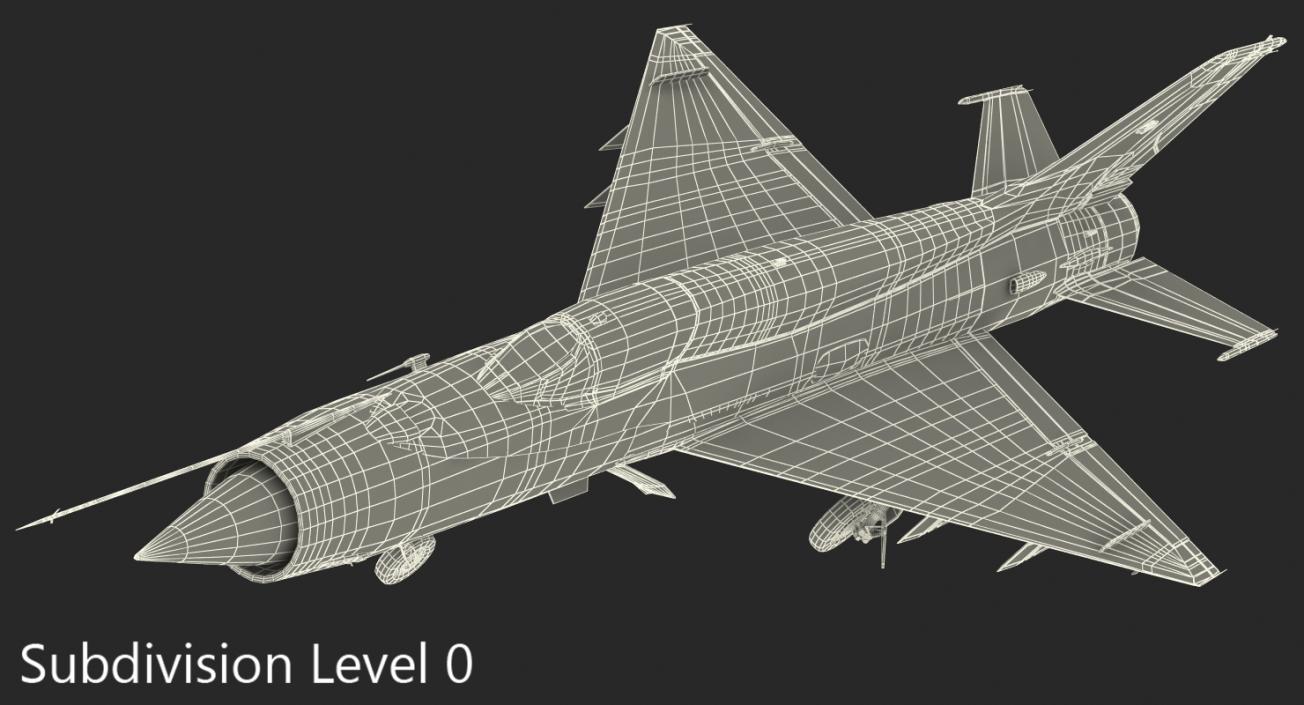 MiG-21 Egyptian Air Force Rigged 3D