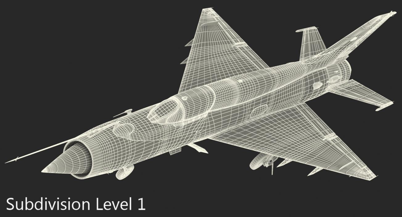 MiG-21 Egyptian Air Force Rigged 3D