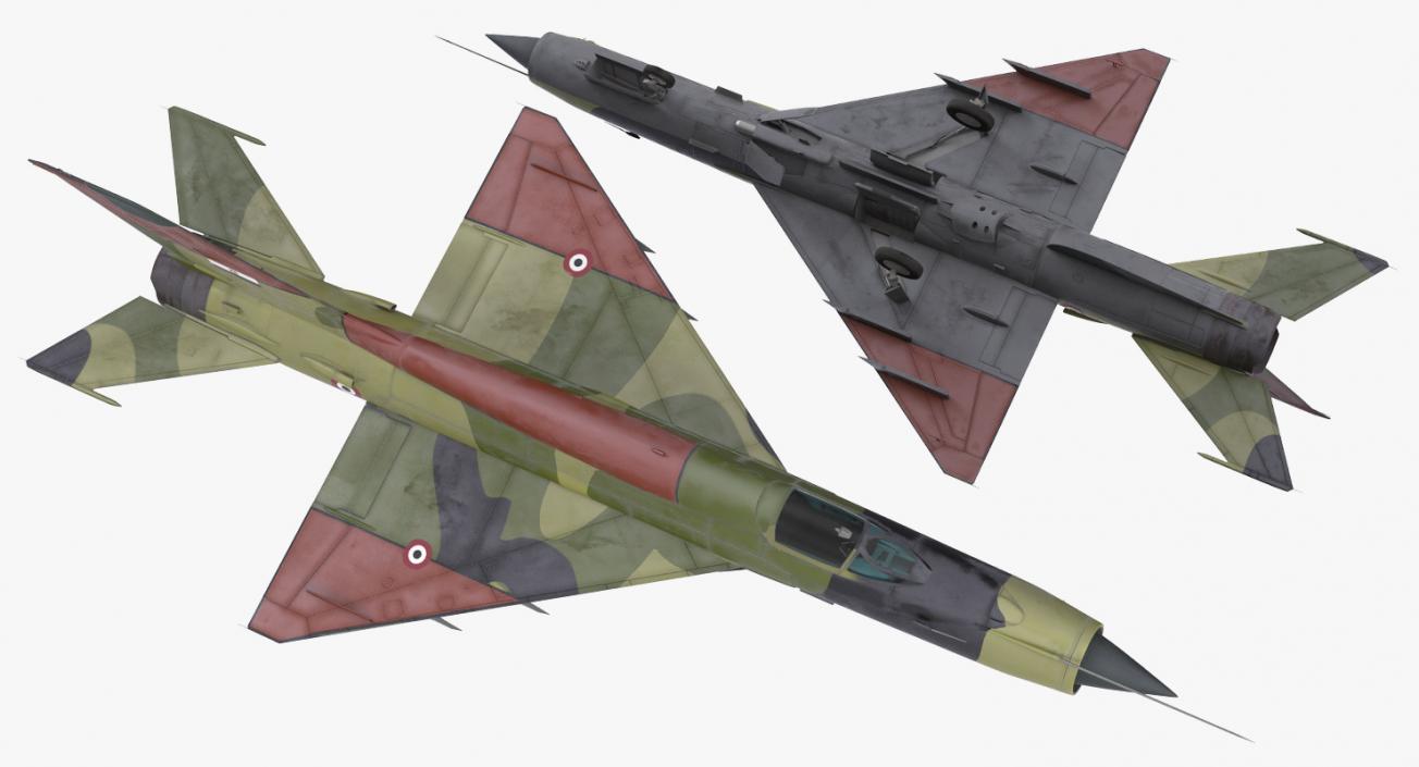 MiG-21 Egyptian Air Force Rigged 3D