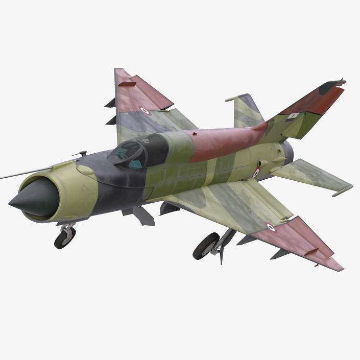 MiG-21 Egyptian Air Force Rigged 3D