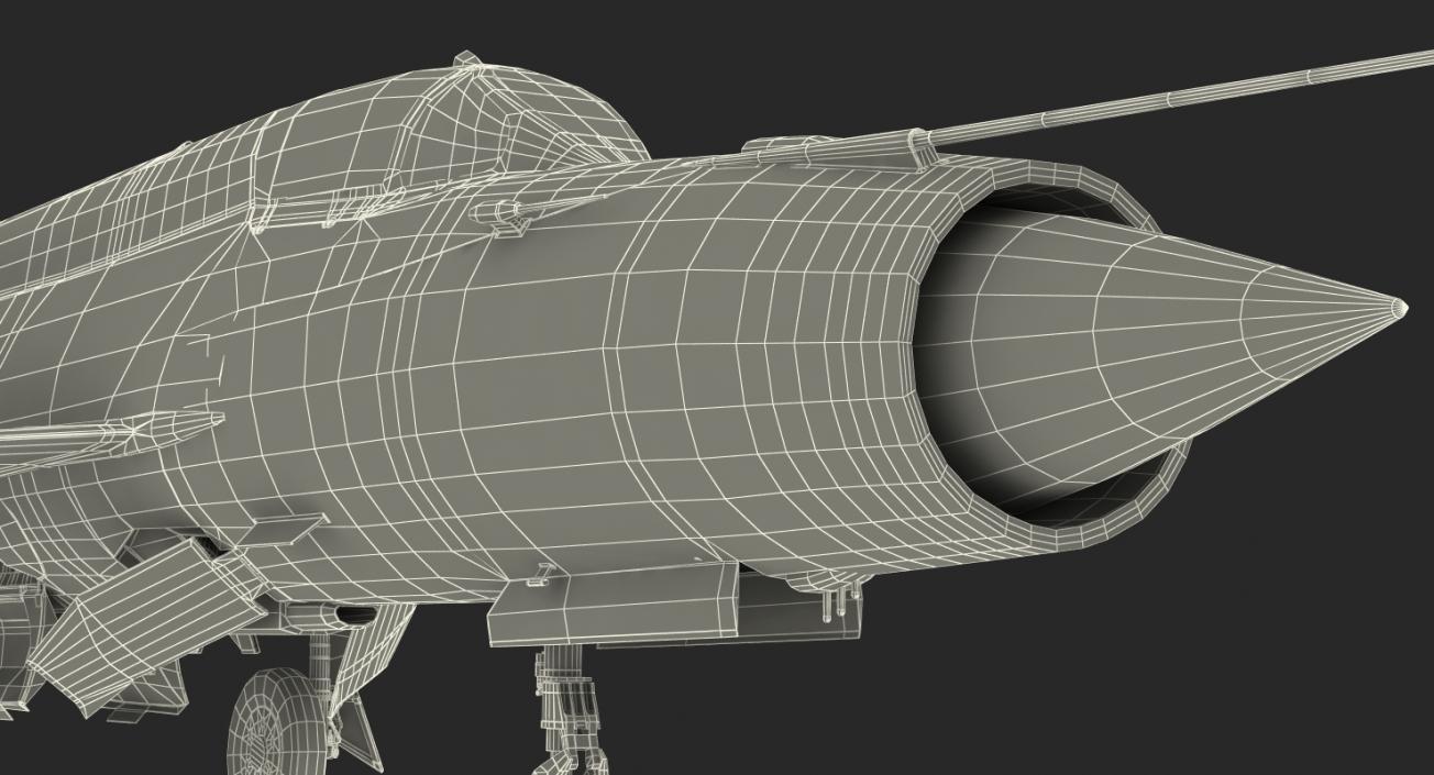 MiG-21 Egyptian Air Force Rigged 3D