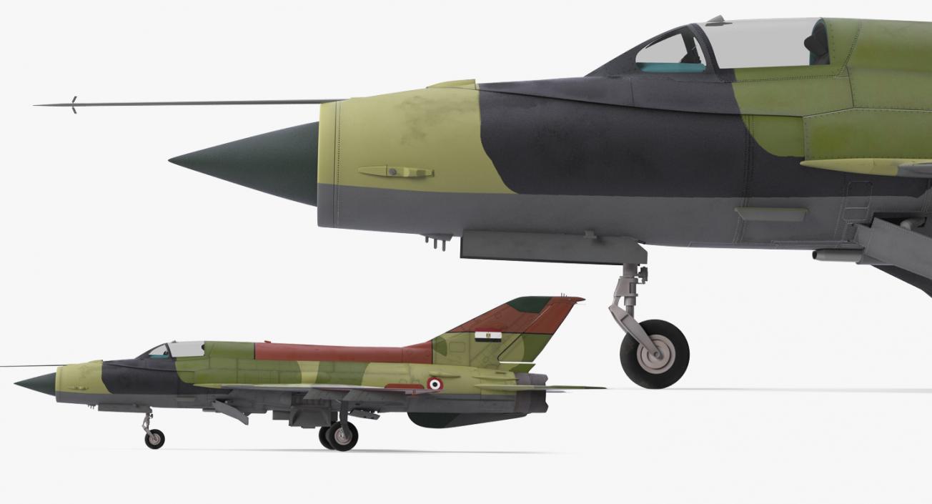 MiG-21 Egyptian Air Force Rigged 3D