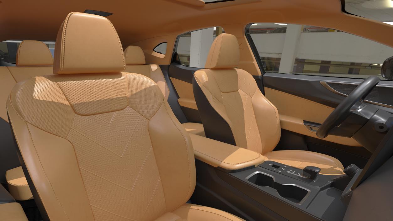 2024 Lexus NX Black Simple Interior Rigged 3D