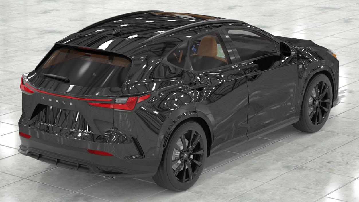 2024 Lexus NX Black Simple Interior Rigged 3D