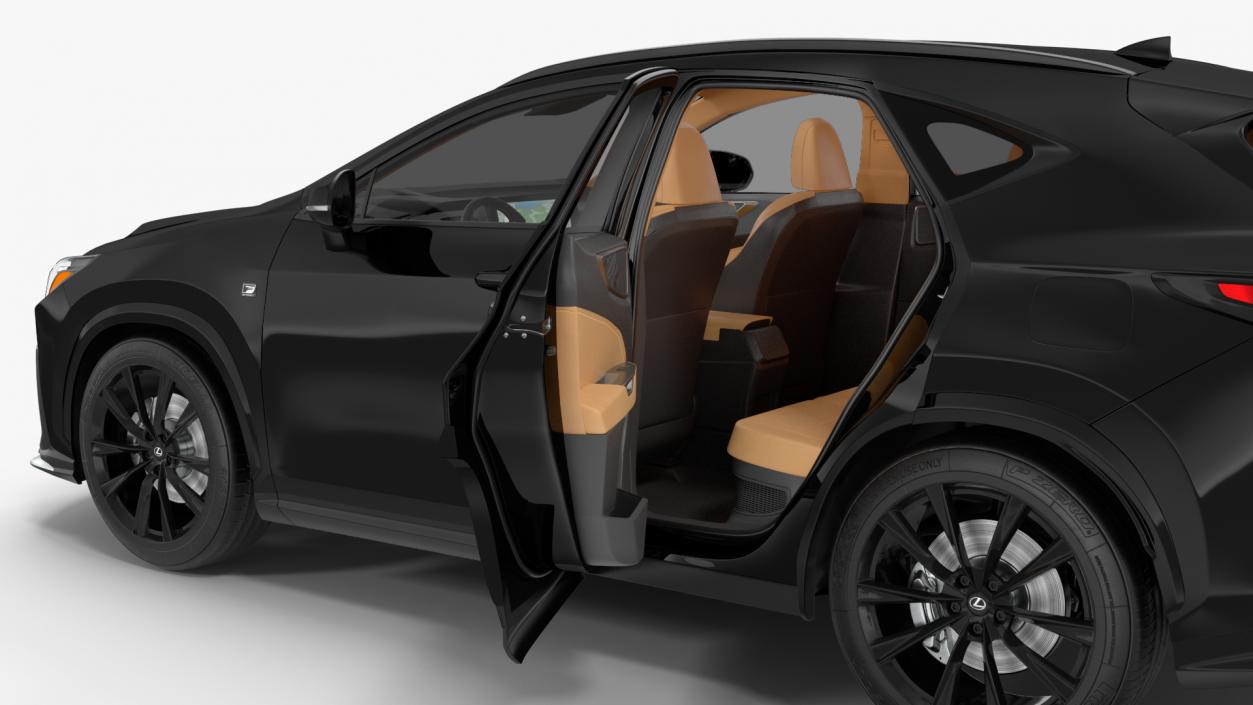 2024 Lexus NX Black Simple Interior Rigged 3D