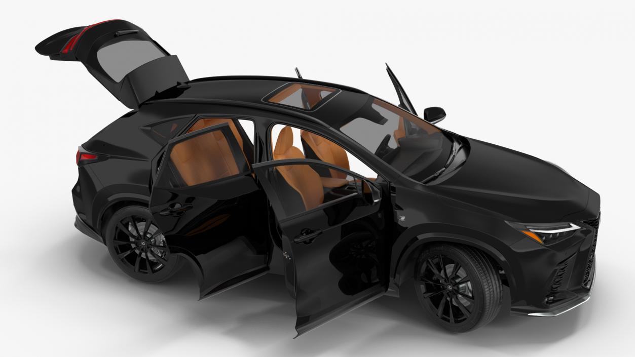 2024 Lexus NX Black Simple Interior Rigged 3D