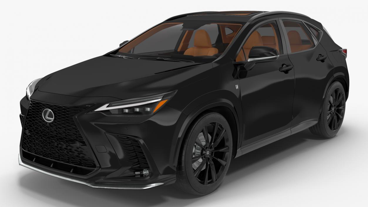 2024 Lexus NX Black Simple Interior Rigged 3D