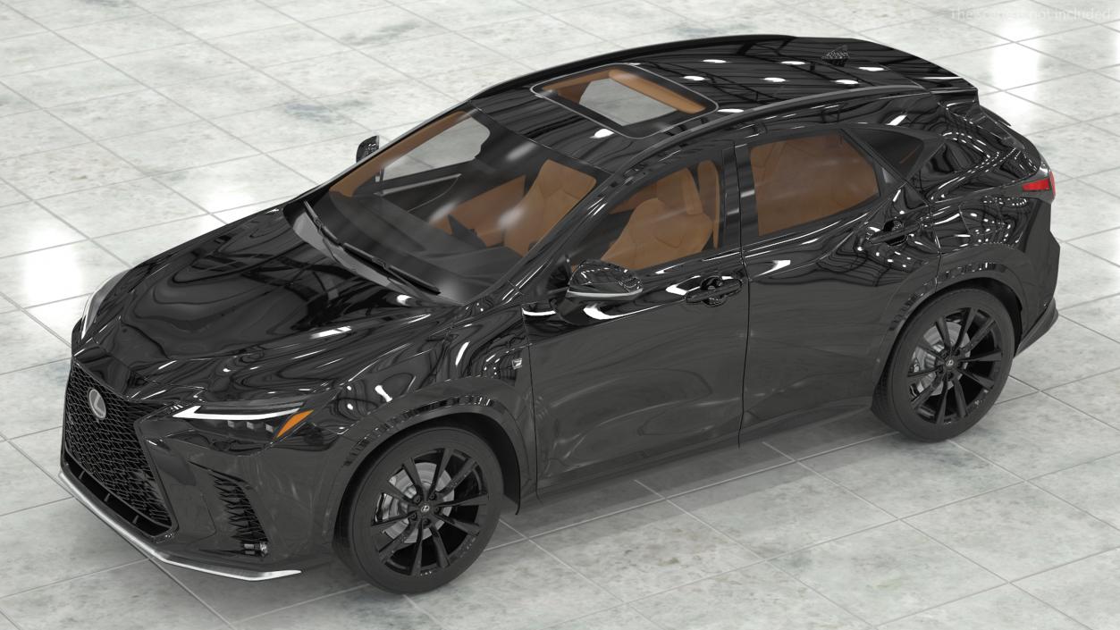 2024 Lexus NX Black Simple Interior Rigged 3D