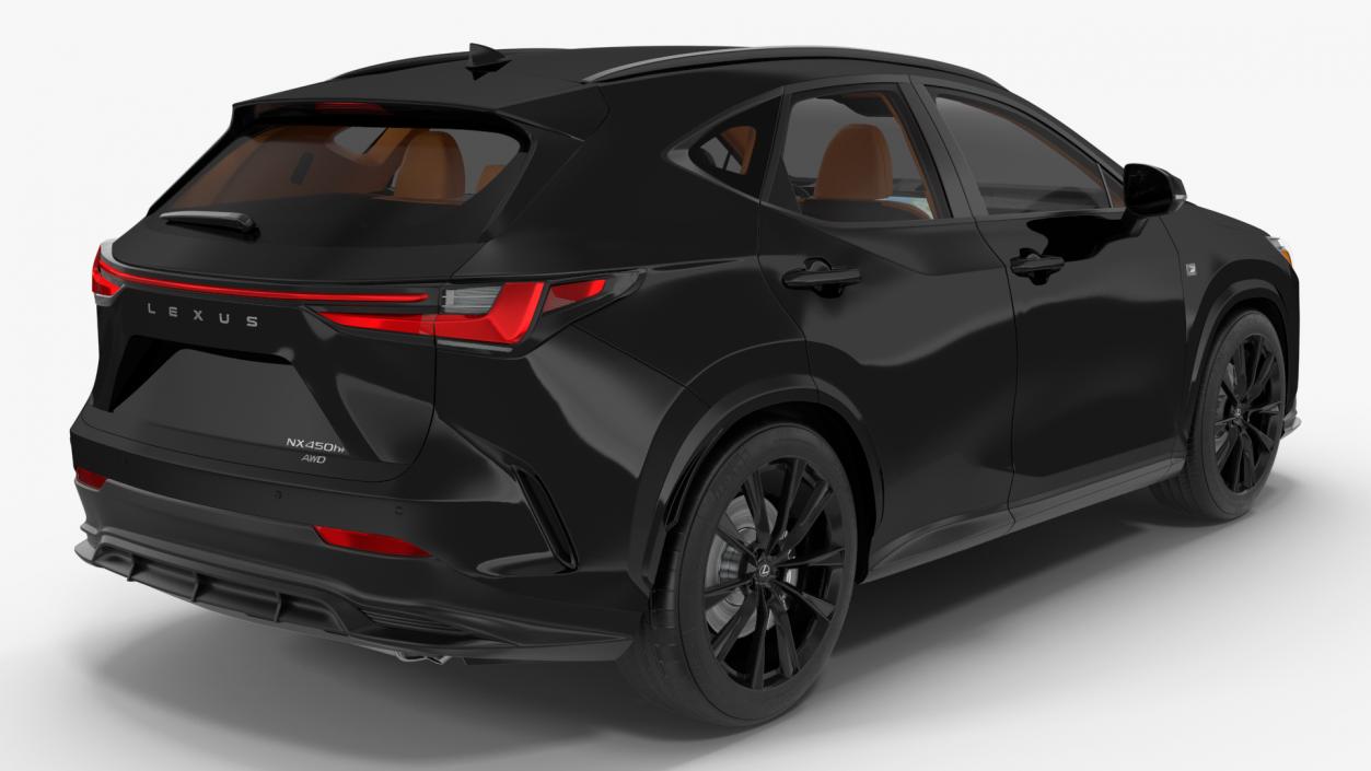 2024 Lexus NX Black Simple Interior Rigged 3D