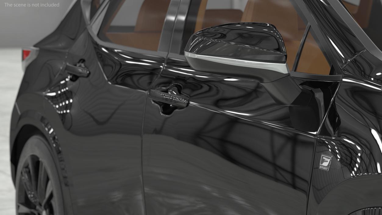 2024 Lexus NX Black Simple Interior Rigged 3D