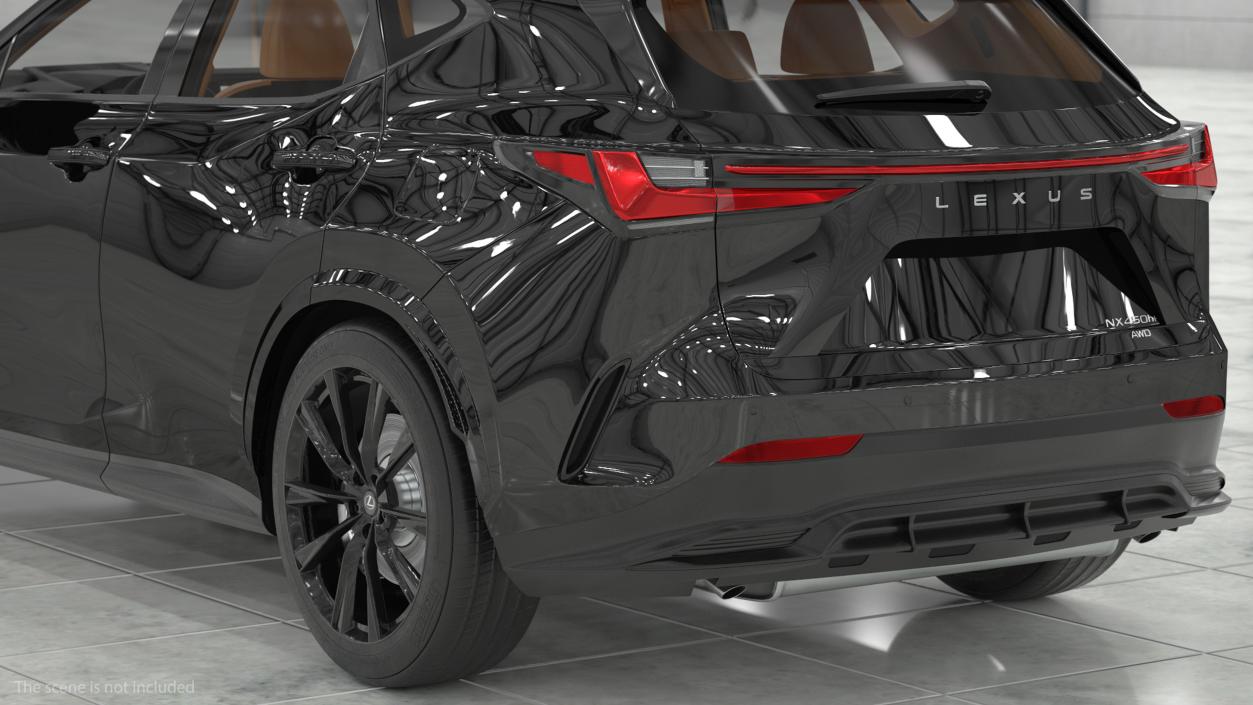 2024 Lexus NX Black Simple Interior Rigged 3D