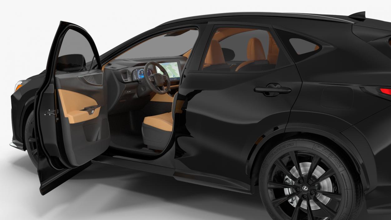 2024 Lexus NX Black Simple Interior Rigged 3D