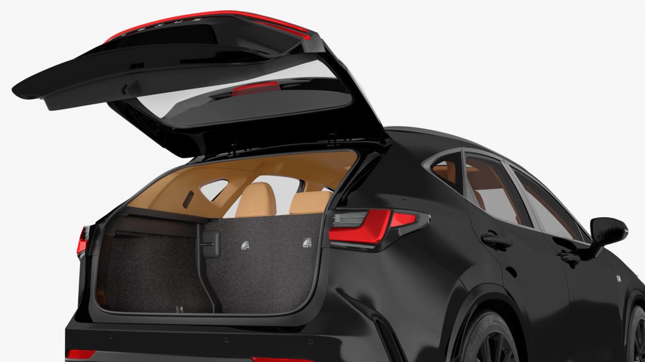 2024 Lexus NX Black Simple Interior Rigged 3D