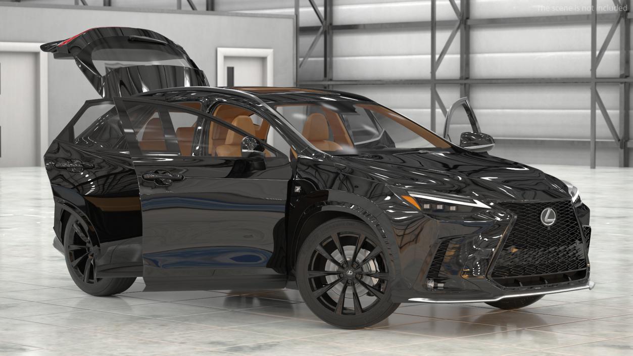 2024 Lexus NX Black Simple Interior Rigged 3D