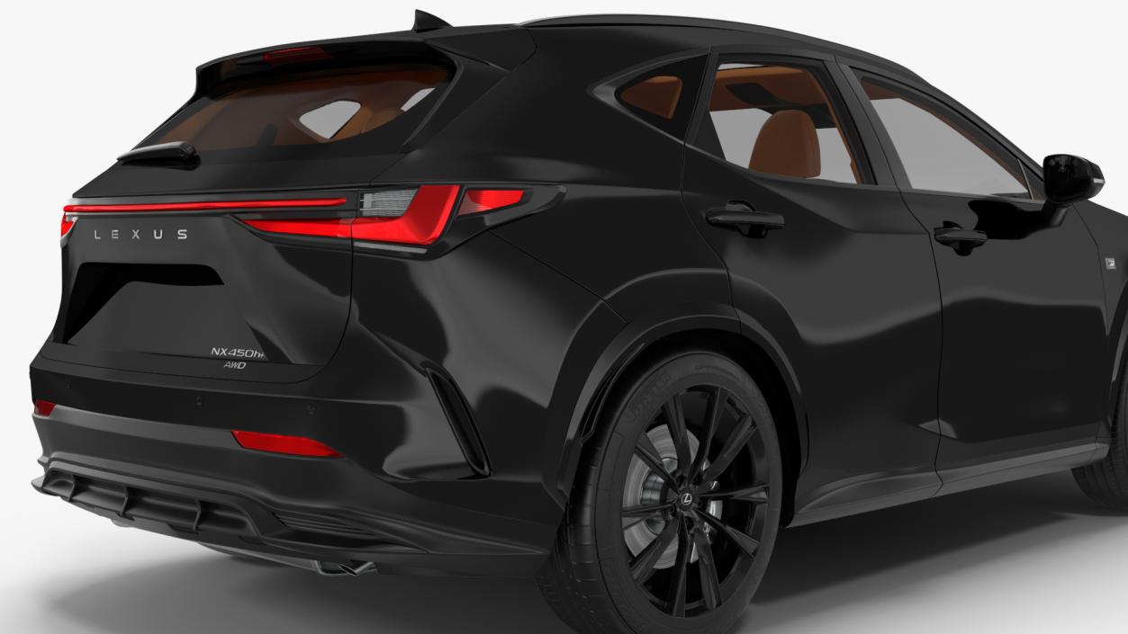 2024 Lexus NX Black Simple Interior Rigged 3D