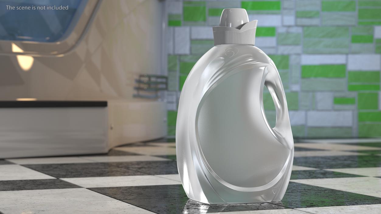 Transparent Plastic Bottle Empty 3D