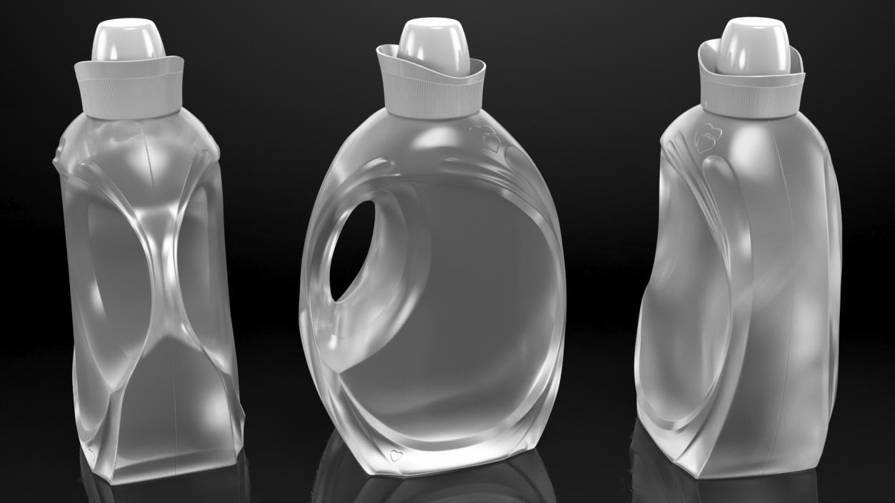 Transparent Plastic Bottle Empty 3D