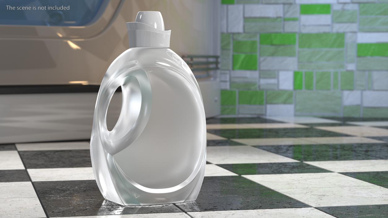 Transparent Plastic Bottle Empty 3D