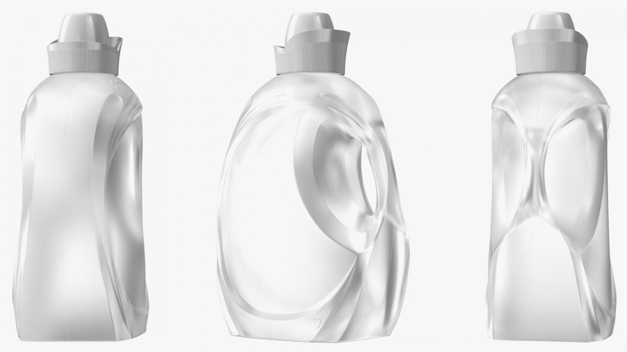 Transparent Plastic Bottle Empty 3D