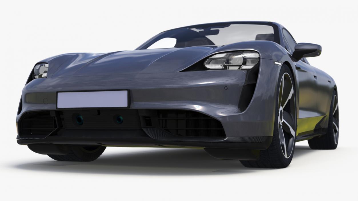 3D model Electric Sports Car Grey Simplified