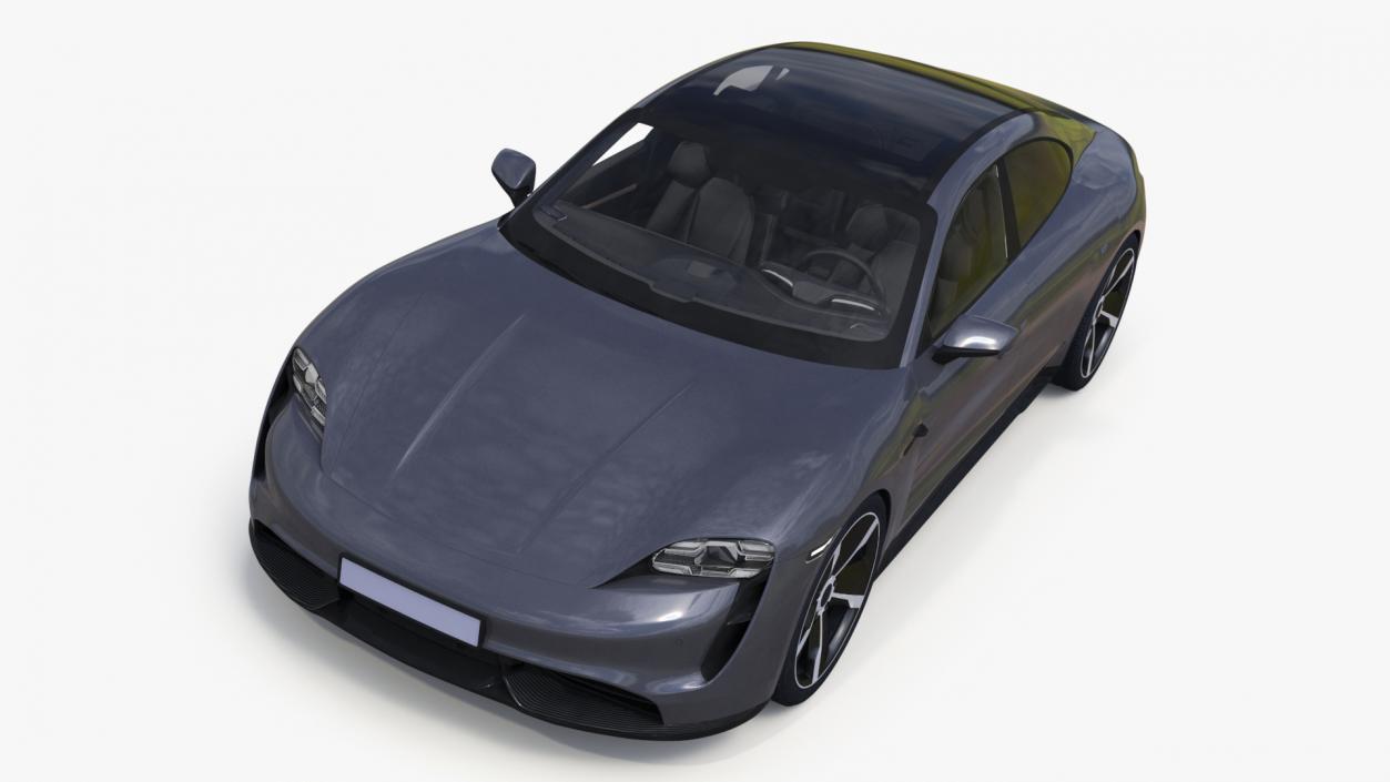 3D model Electric Sports Car Grey Simplified