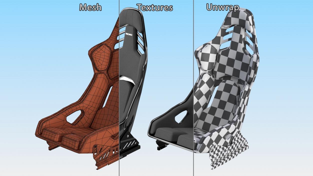 RECARO Podium CF Black Racing Seat 3D model