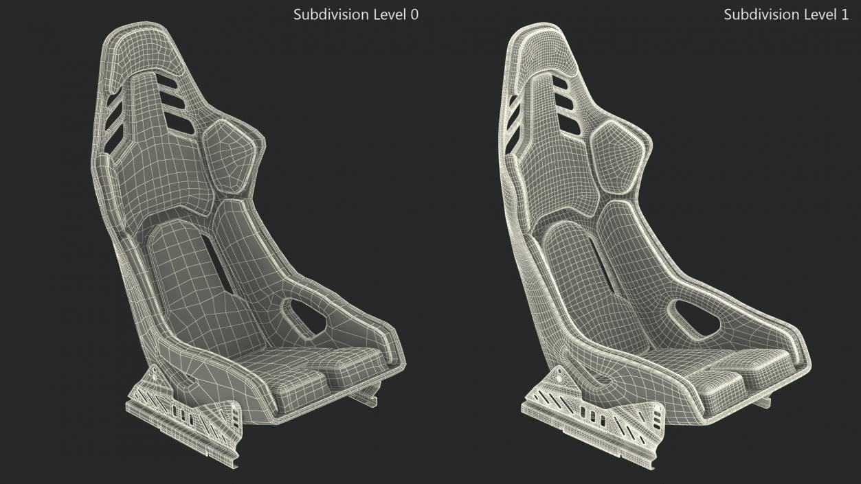 RECARO Podium CF Black Racing Seat 3D model