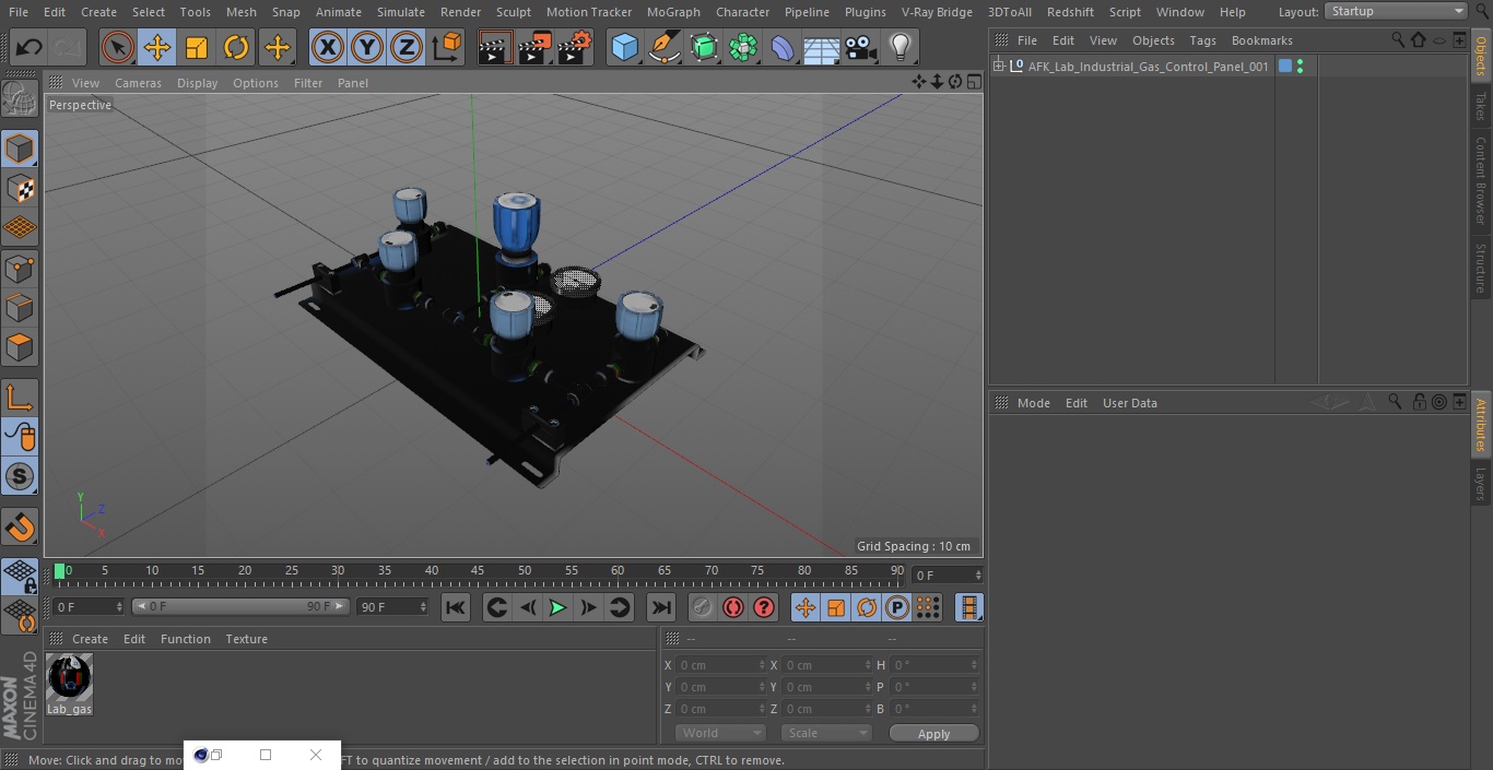 3D AFK Lab Industrial Gas Control Panel