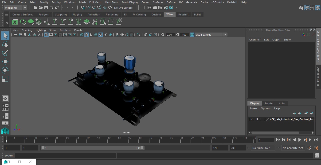 3D AFK Lab Industrial Gas Control Panel