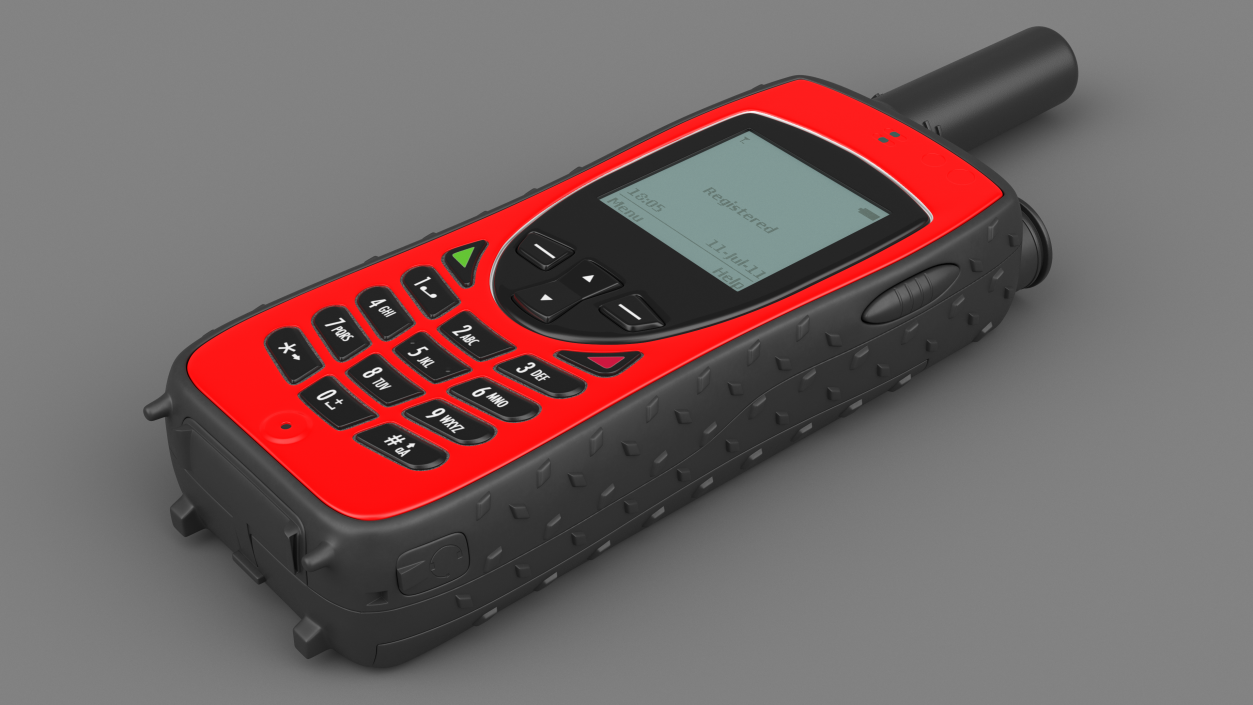 3D Rugged Satellite Phone Red