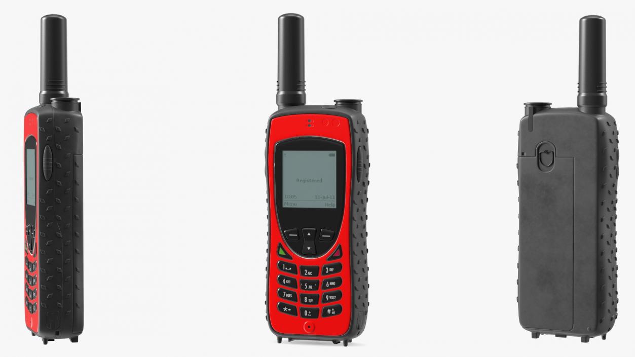 3D Rugged Satellite Phone Red