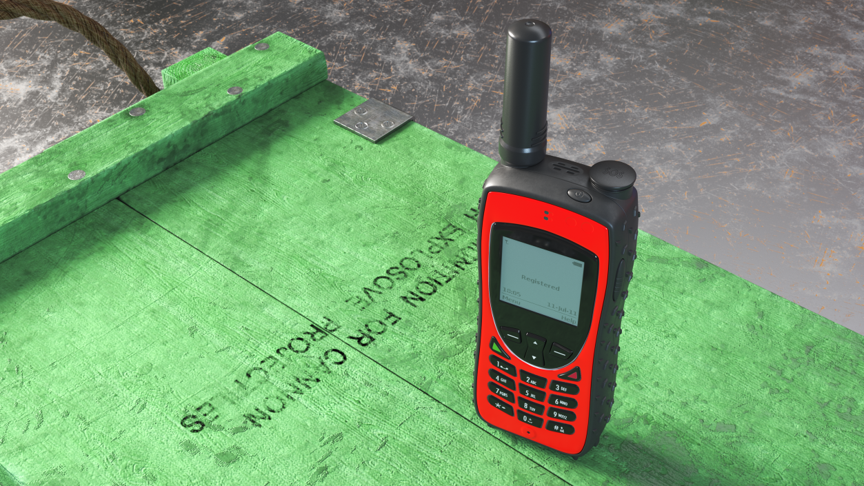 3D Rugged Satellite Phone Red